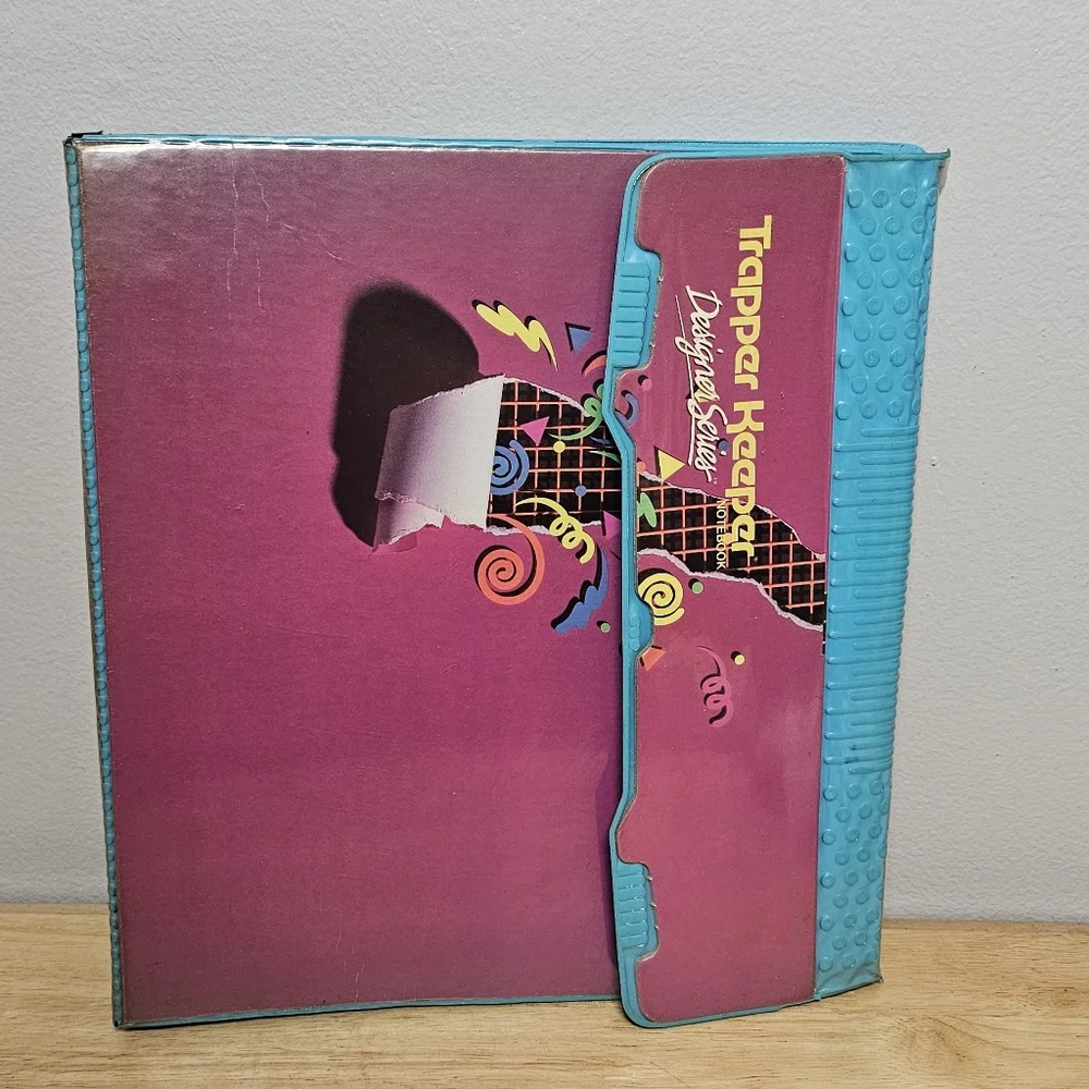 Vintage 90's Mead Trapper Keeper Designer Series 3 Ring Binder
